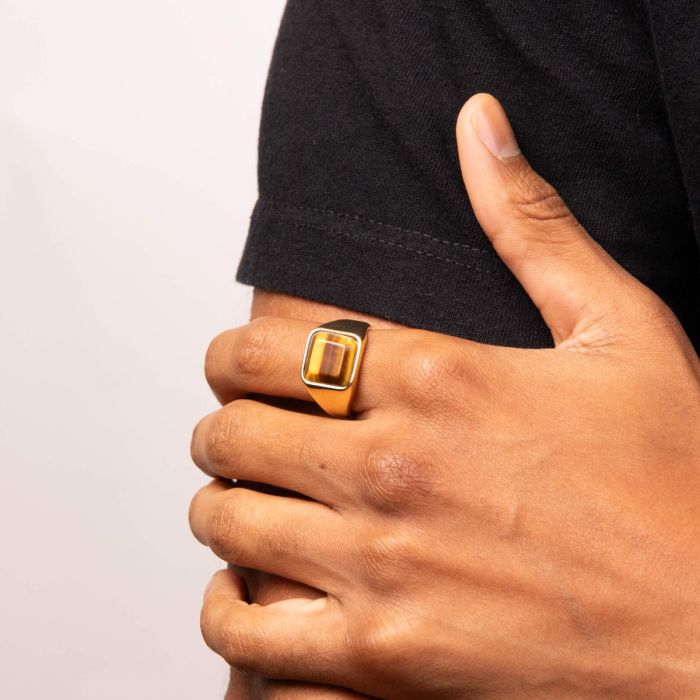 Fred Bennett Signet Ring with Semi Precious Stone