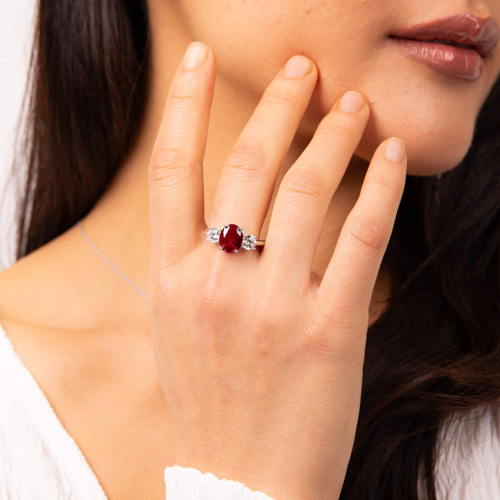 Diamonfire Oval Trilogy Ring