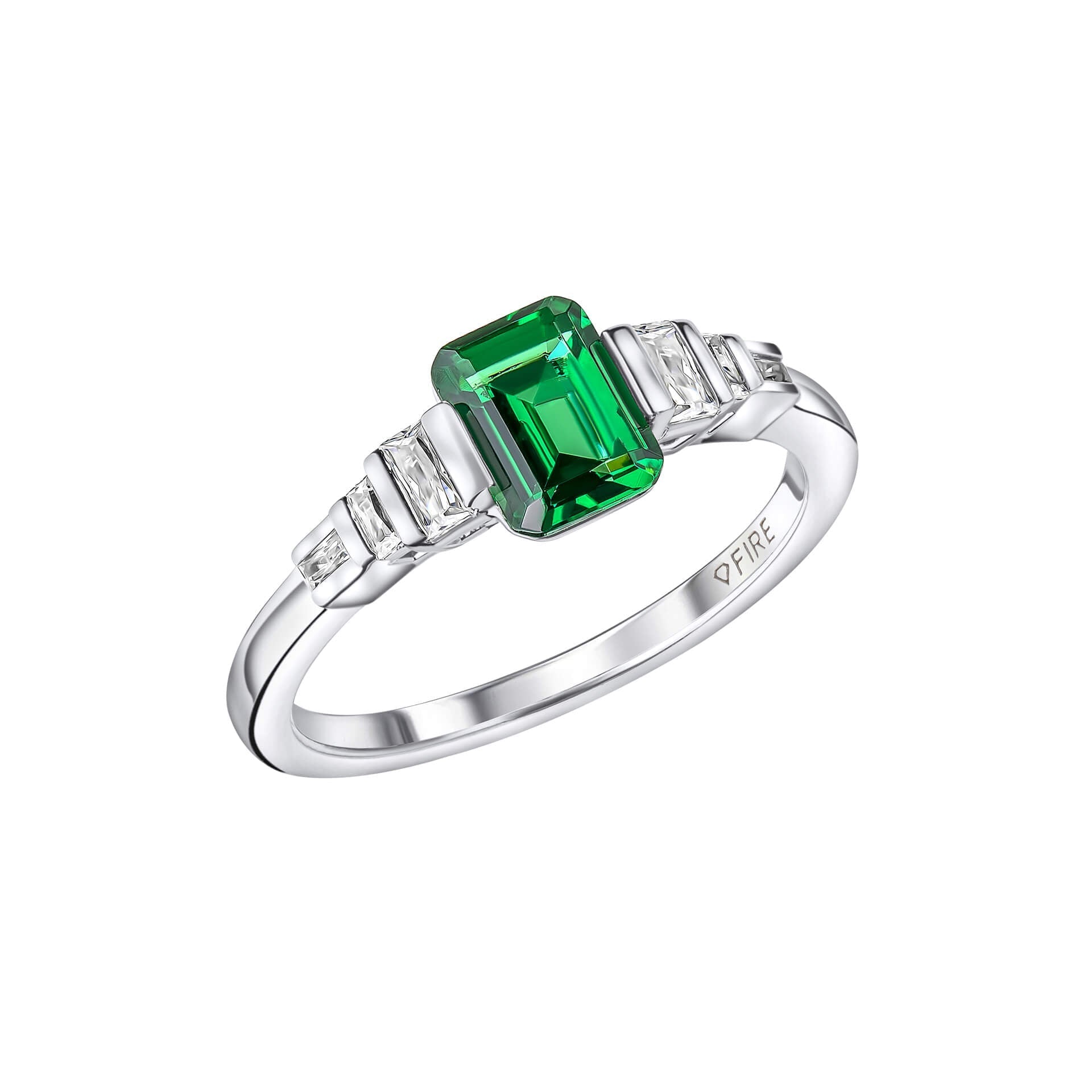 Diamonfire Emerald Cut Zirconia Ring