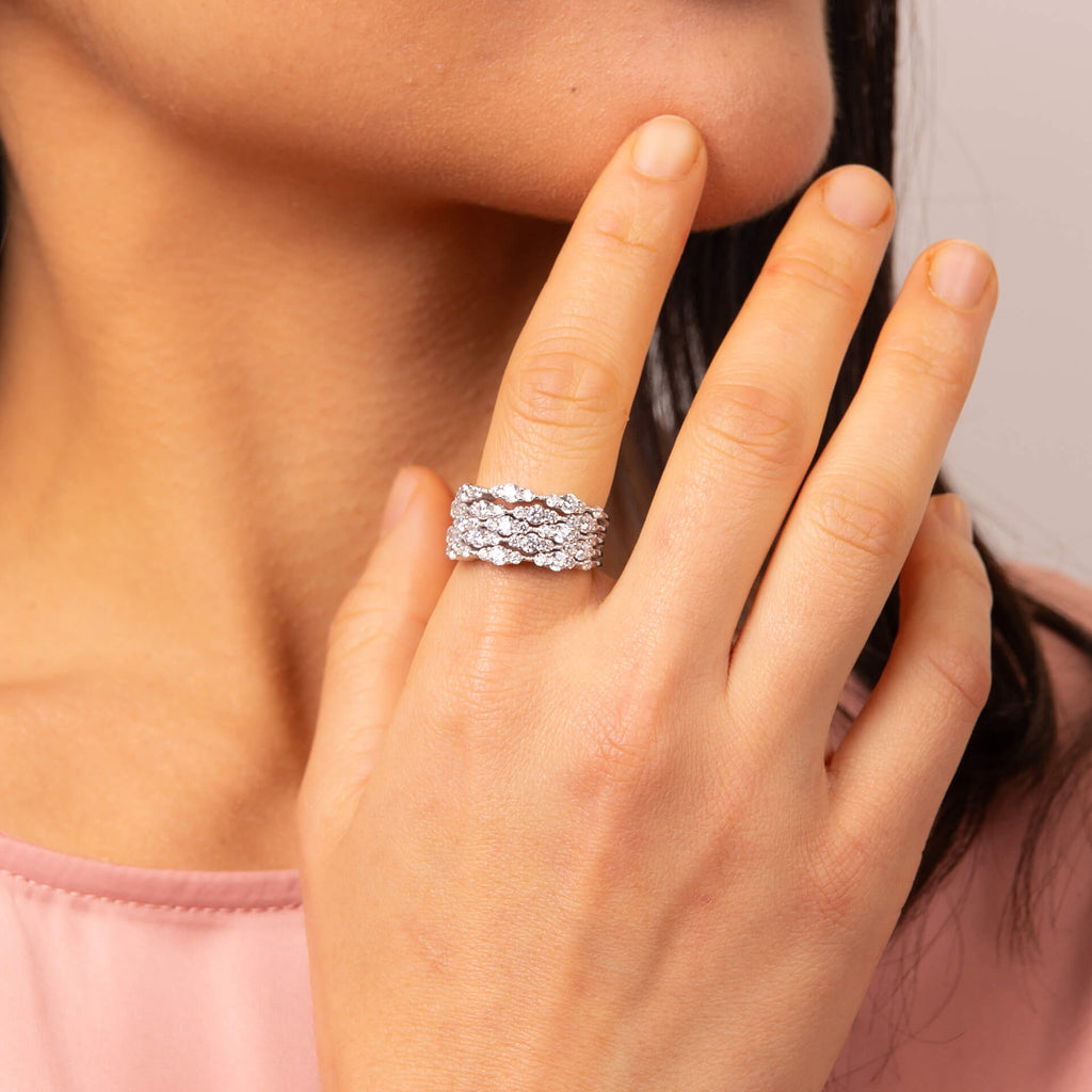 Diamonfire Statement Zirconia Cluster Ring