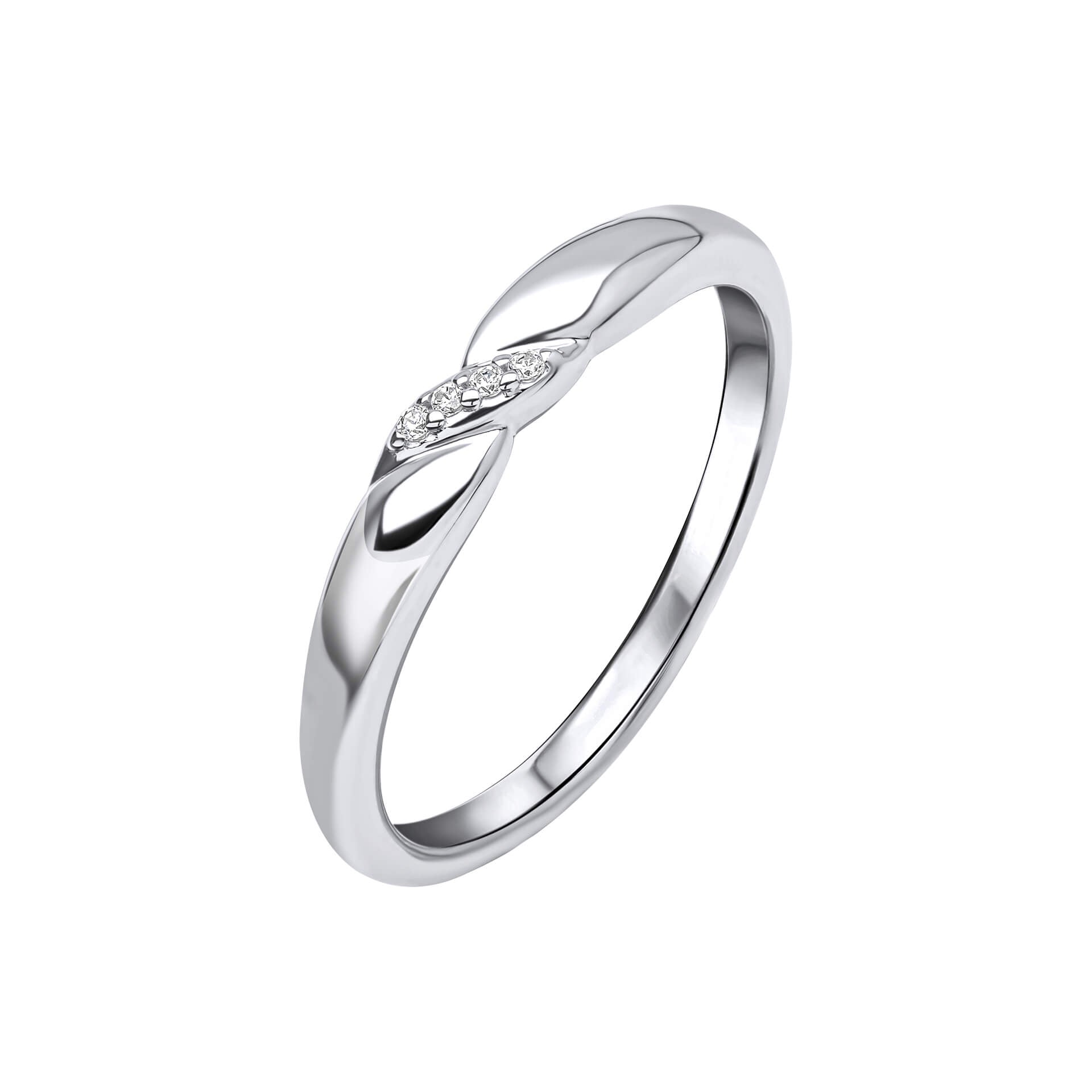 Beginnings Twist Ring with Cubic Zirconia