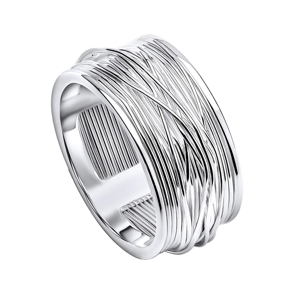 Beginnings Wrapped Wire Wide Band Ring