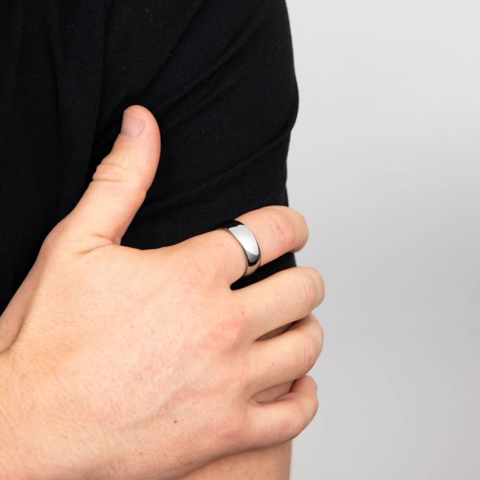 Fred Bennett Plain Polished Tungsten Ring