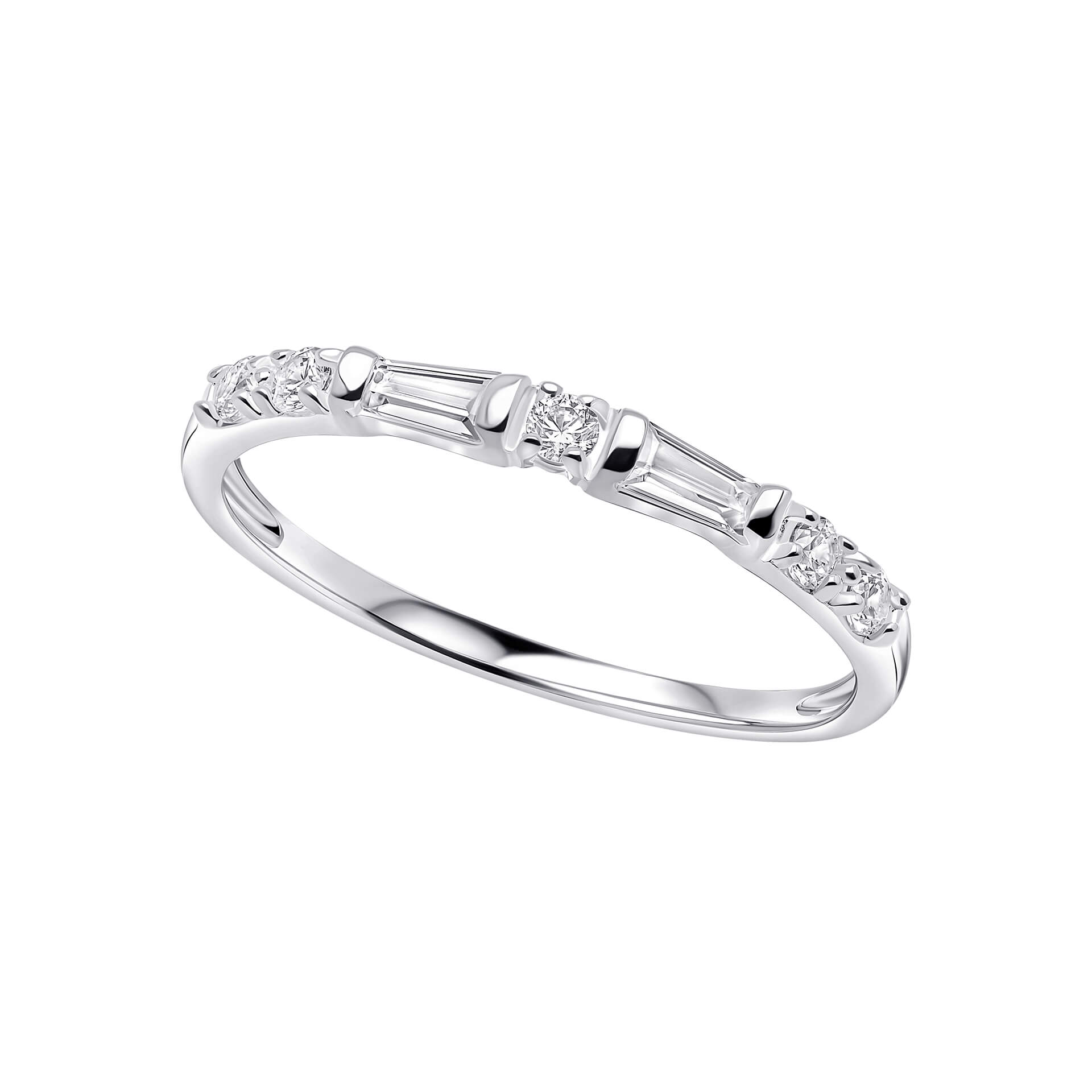 Beginnings Baguette Cut Half Eternity Ring