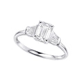 Beginnings Emerald and Baguette Cut Trilogy Ring