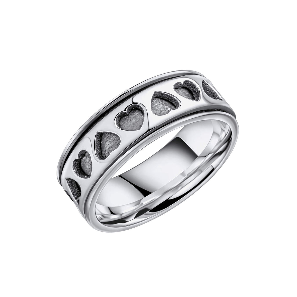 Beginnings Heart Cut Out Design Spinner Ring