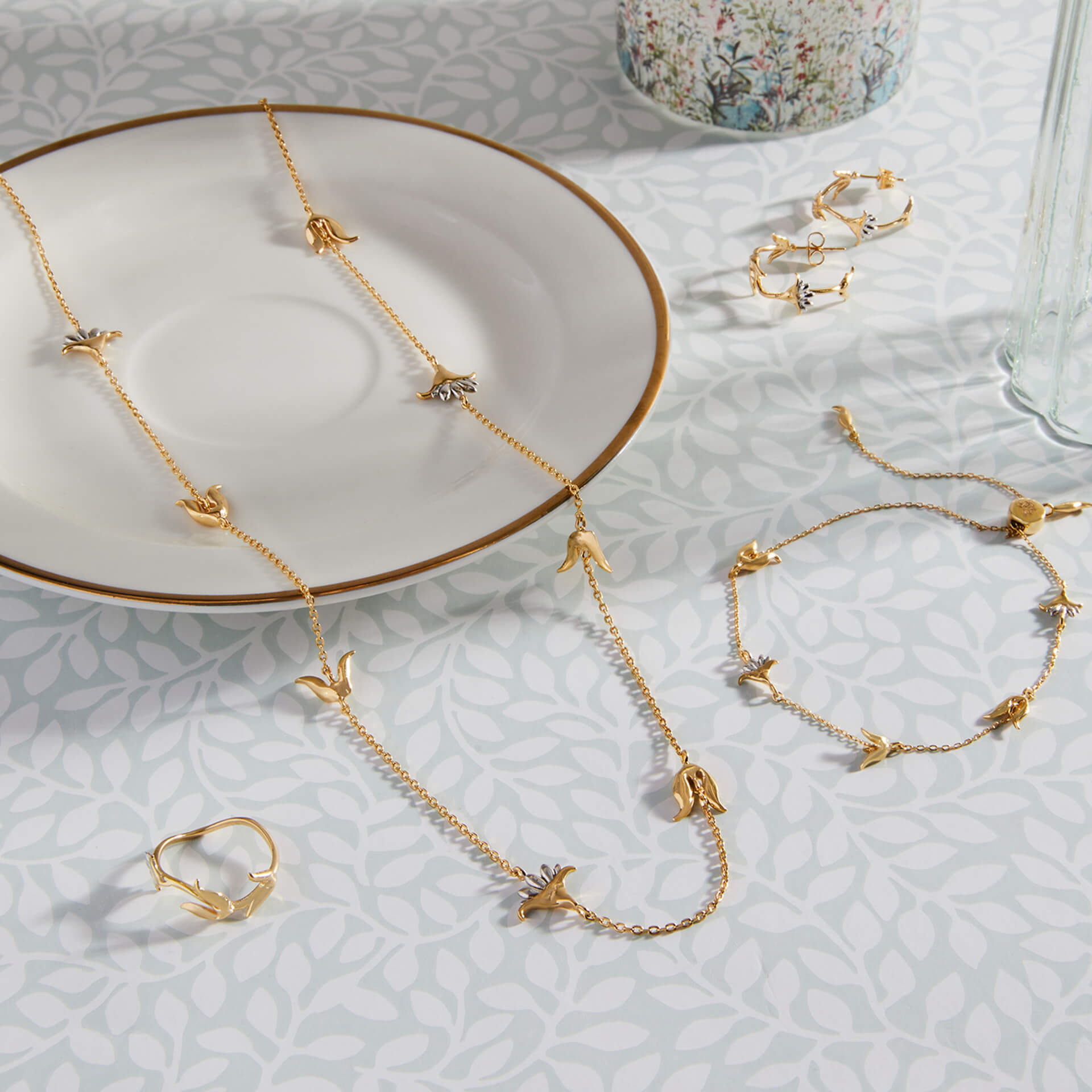 Laura Ashley Fashion Camelot Hoop Earrings