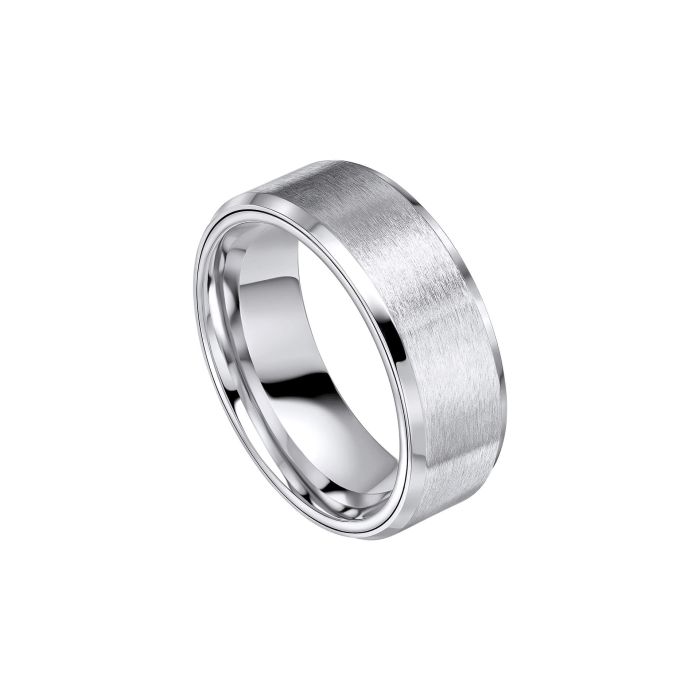 Fred Bennett Brushed Stainless Steel Spinner Ring