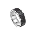 Fred Bennett Faceted Stainless Steel Spinner Ring