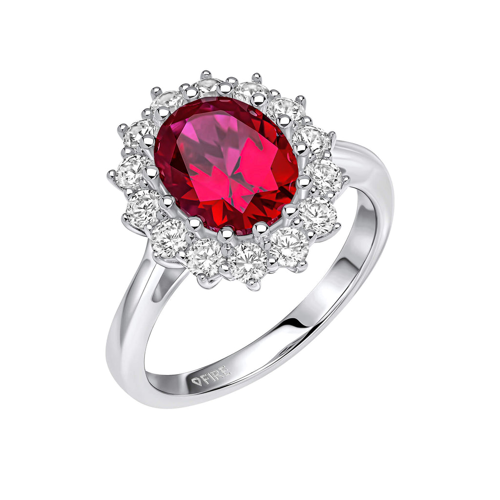 Diamonfire Oval Ring with Surround