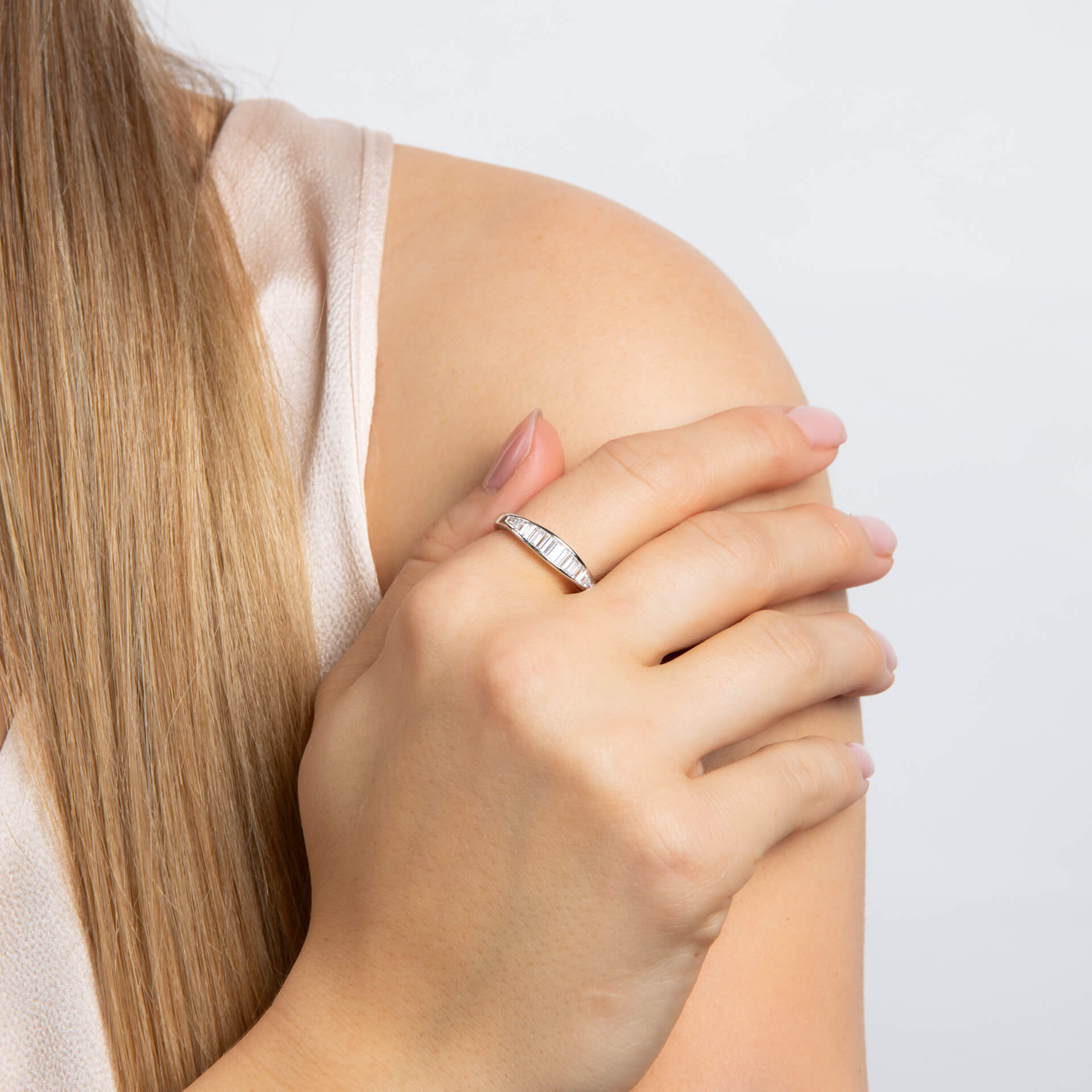 Diamonfire Channel Set Baguette Zirconia Ring