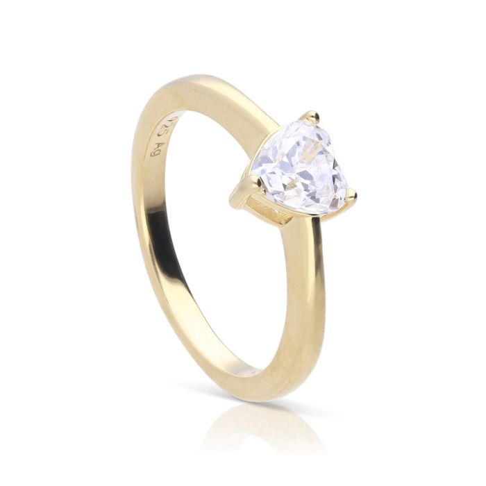 Diamonfire Solitaire Heart Shaped Zirconia Ring