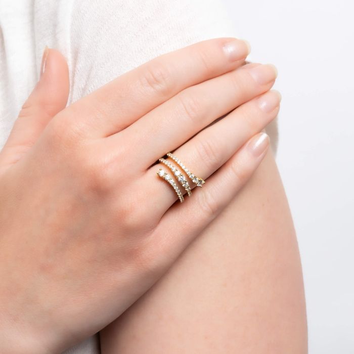 Diamonfire Wrap Around Ring