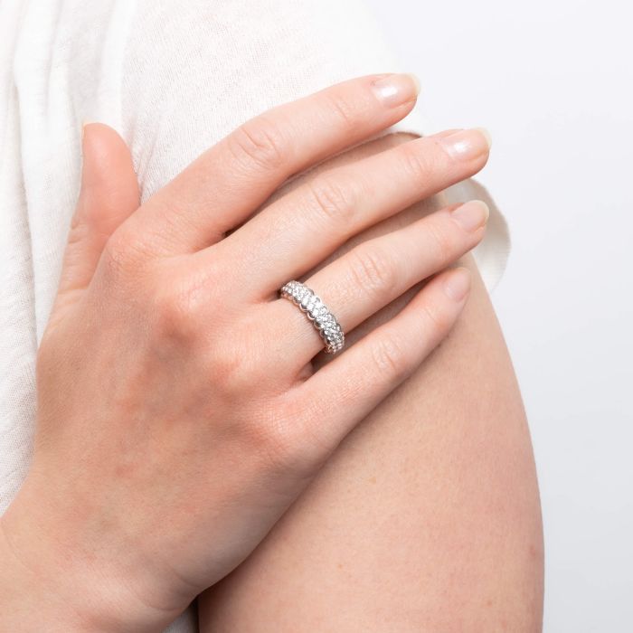 Diamonfire Double Row Eternity Ring