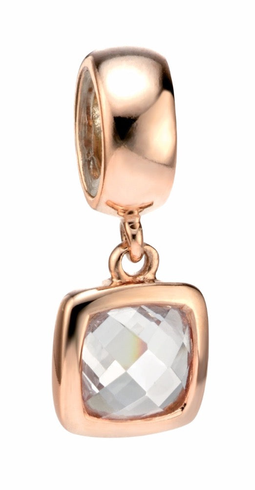 Beginnings Spacer Charm Bead with CZ