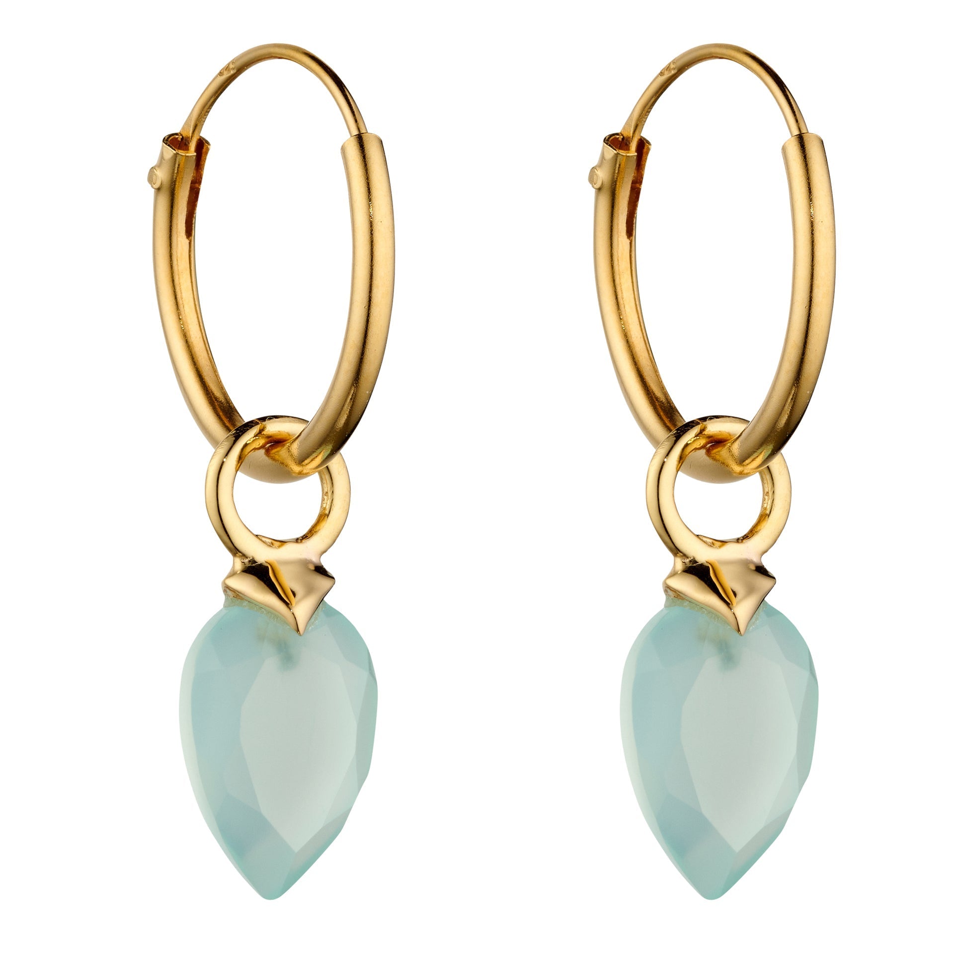 Beginnings Chalcedony Birthstone Hoop Earring Charms