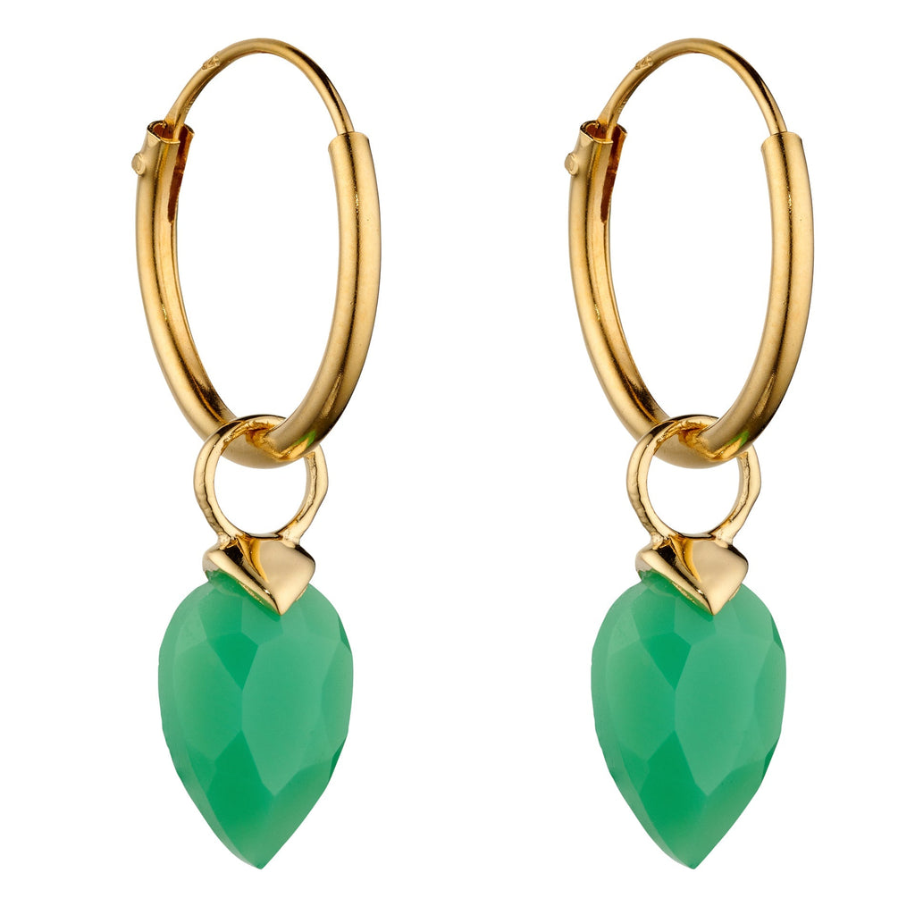 Beginnings Chalcedony Birthstone Hoop Earring Charms