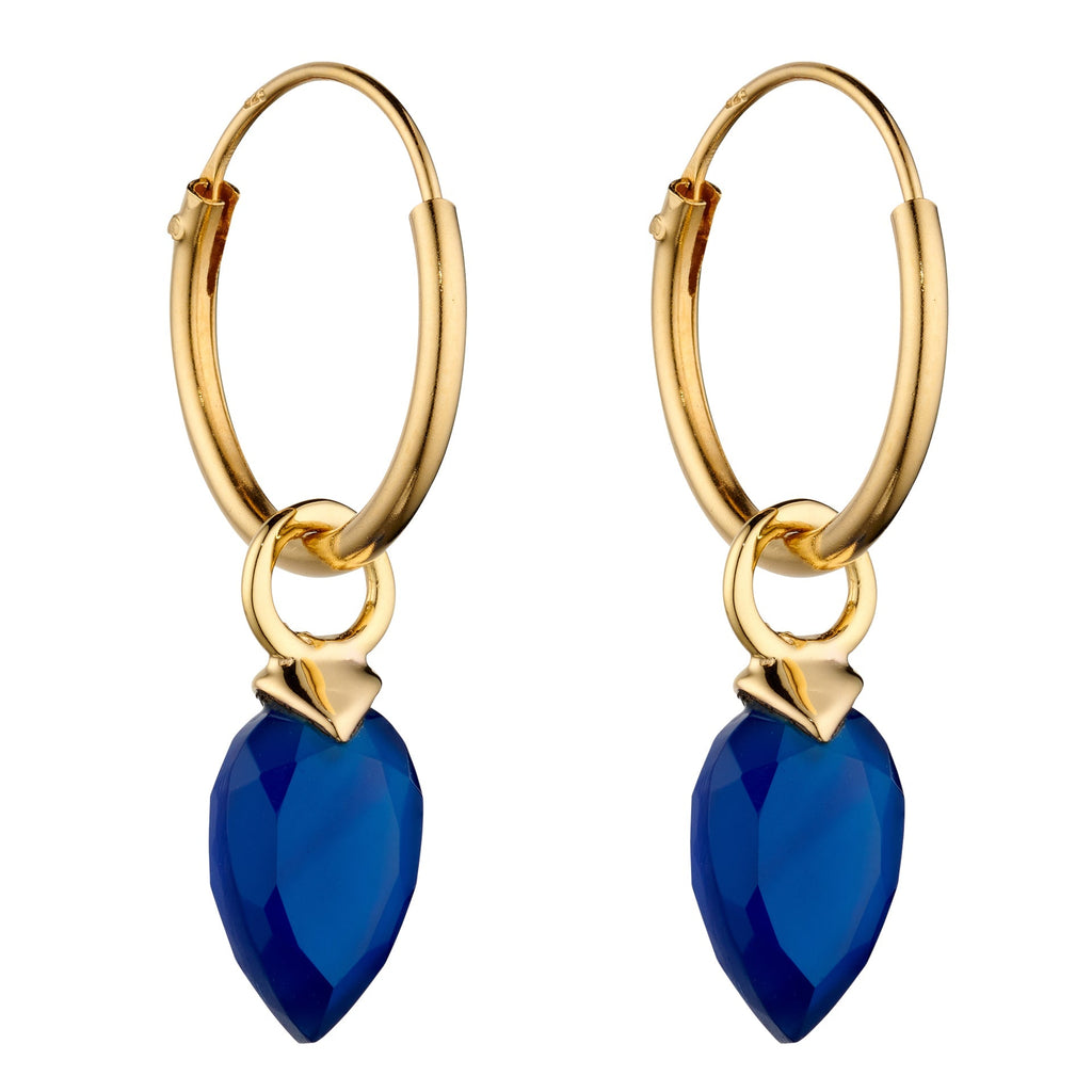 Beginnings Chalcedony Birthstone Hoop Earring Charms