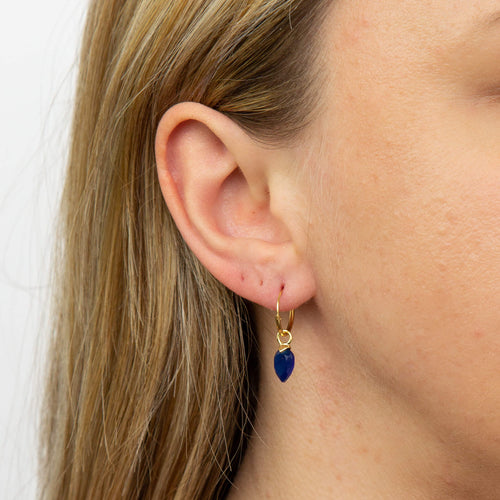 Beginnings Chalcedony Birthstone Hoop Earring Charms