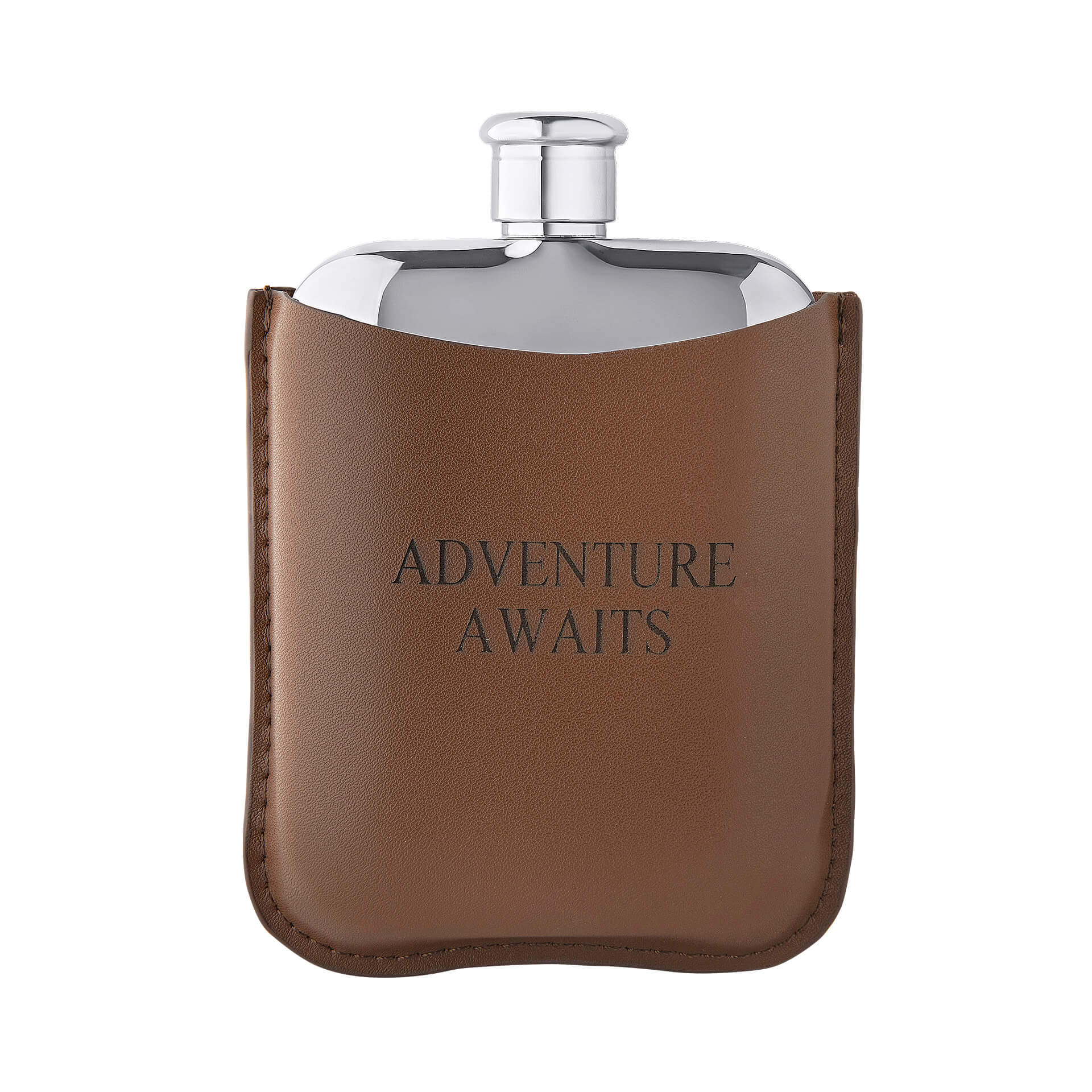 Fred Bennett Hip Flask with Leather Sleeve