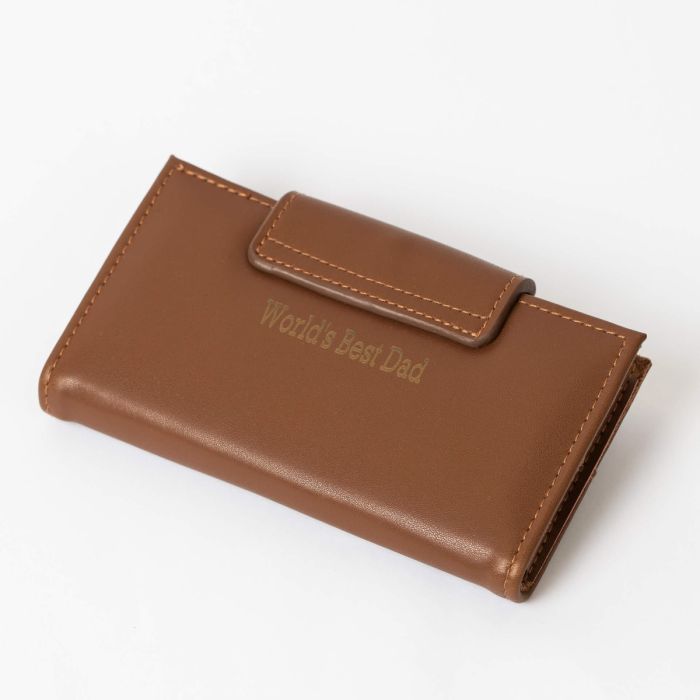 Fred Bennett Brown Leather and Stainless Steel Travel Manicure Set